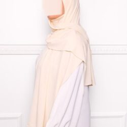HIJAB CAGOULE INTÉGRÉ À ENFILER Hijab cagoule à enfiler pour femme pas cher mon hijab pas cher beige
